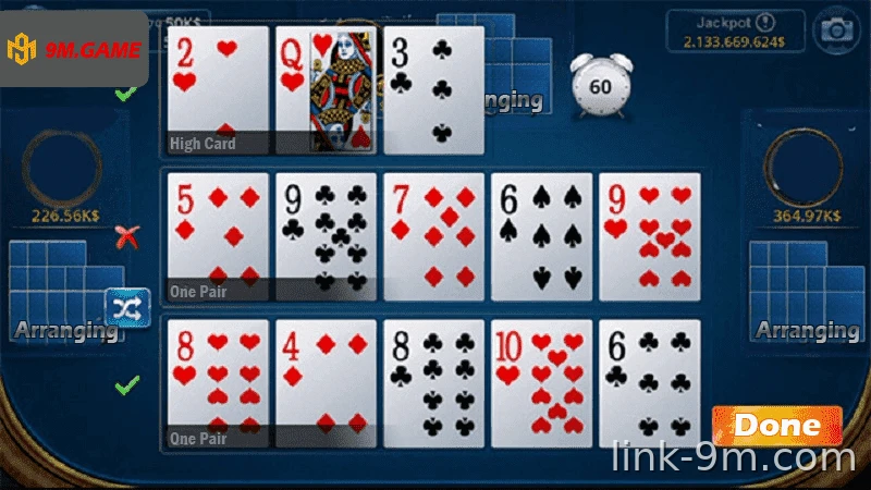 Poker: sảnh rồng, thùng phá sảnh, tứ quý.